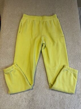 TNA Sweatfleece Perfect Fit S Lemongrass Yellow Jogger Sweat Pants